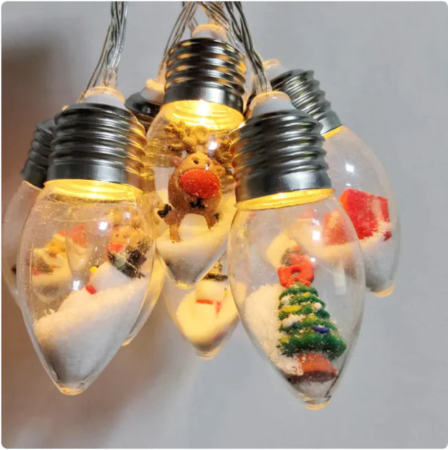 Christmas snowglobe string lights