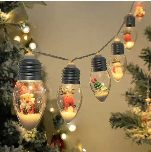 Christmas snowglobe string lights