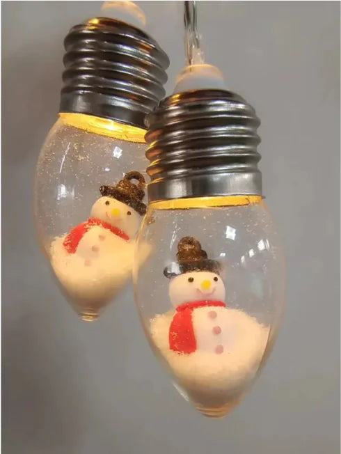 Christmas snowglobe string lights