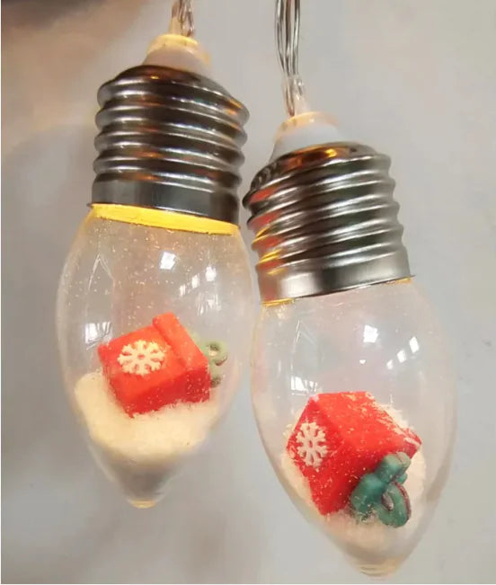 Christmas snowglobe string lights